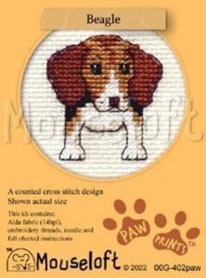 Picture of Mouseloft "Beagle" Paw Prints Cross Stitch Kit