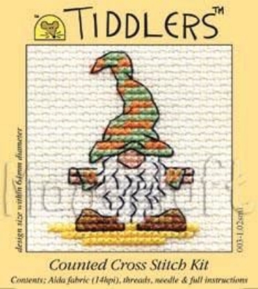 Picture of Mouseloft  "Gnome" Tiddlers Cross Stitch Kit