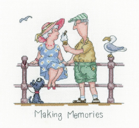 Picture of Making Memories - 14 ct Aida Golden Years Cross Stitch Kit