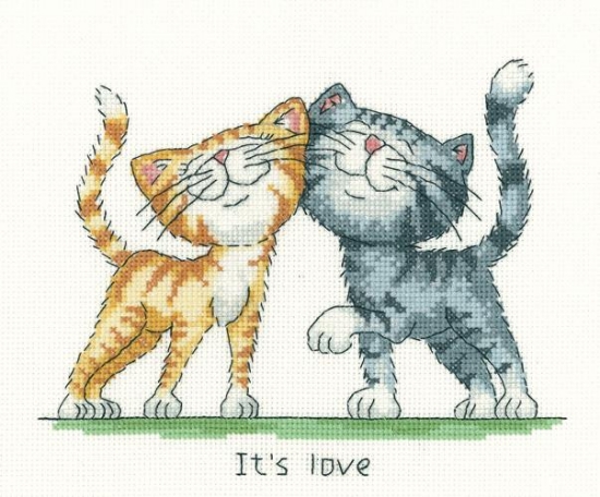 Picture of It's Love - 14 ct Aida Simply Heritage Cross Stitch Kit