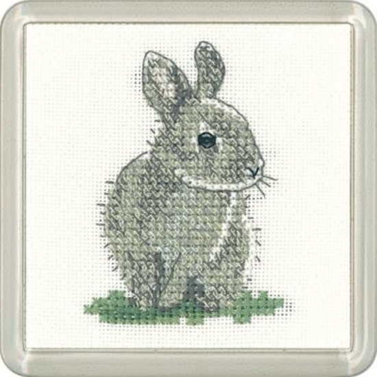 Picture of Baby Rabbit - Little Friends Coaster Cross Stitch Kit