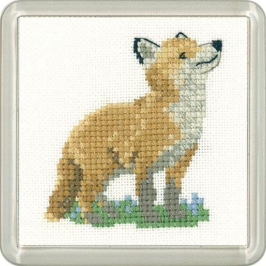 Picture of Fox Cub - Little Friends Coaster Cross Stitch Kit