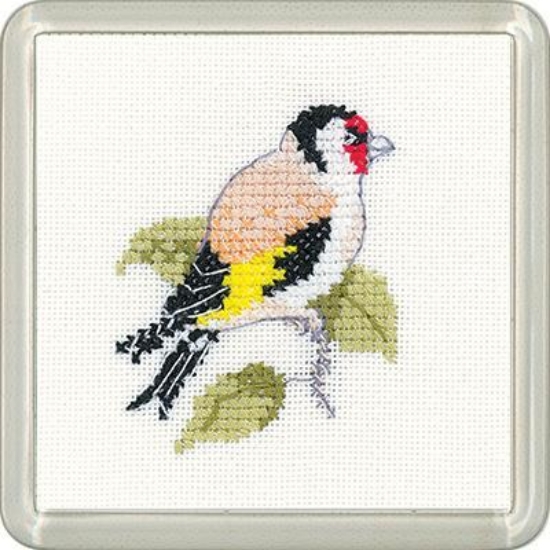 Picture of Goldfinch - Little Friends Coaster Cross Stitch Kit