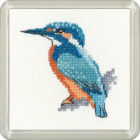 Picture of Kingfisher - Little Friends Coaster Cross Stitch Kit
