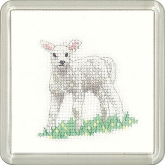 Picture of Lamb - Little Friends Coaster Cross Stitch Kit