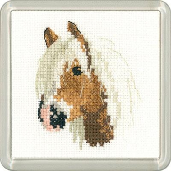 Picture of Palomino Pony - Little Friends Coaster Cross Stitch Kit