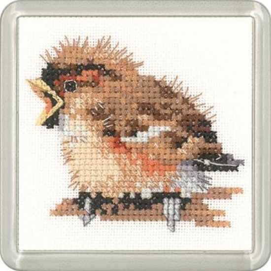 Picture of Sparrow - Little Friends Coaster Cross Stitch Kit