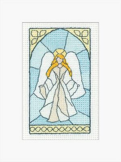 Picture of Angel - Stained Glass Christmas Card Cross Stitch Kit