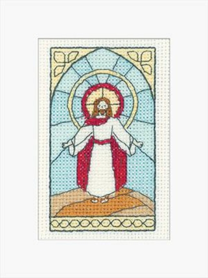 Picture of Blessings - Stained Glass Christmas Card Cross Stitch Kit
