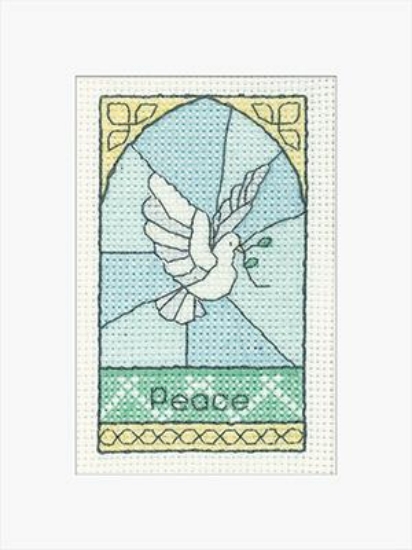 Picture of Peace - Stained Glass Christmas Card Cross Stitch Kit