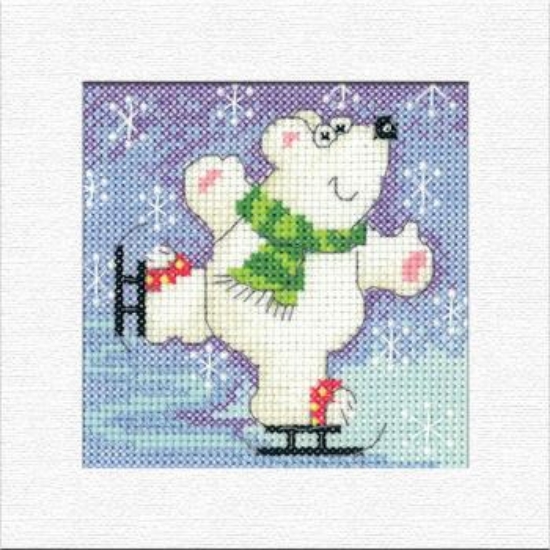 Picture of Polar Bear - Christmas Card Karen Carter Cross Stitch Kit