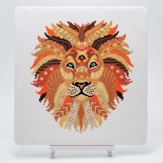 Picture of Mandala Lion Cross Stitch Kit by Meloca Designs
