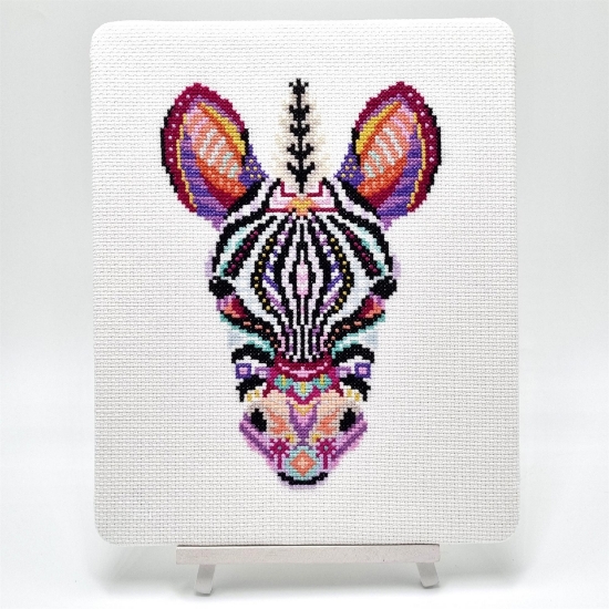 Picture of Mandala Zebra Cross Stitch Kit by Meloca Designs