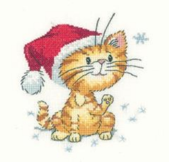 Picture of Catching Snowflakes - 14ct Aida Cross Stitch Kit