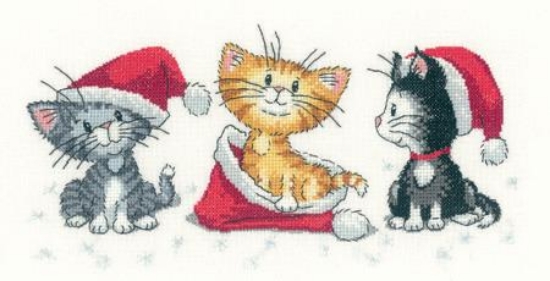 Picture of Christmas Kittens - 14ct Aida Cross Stitch Kit