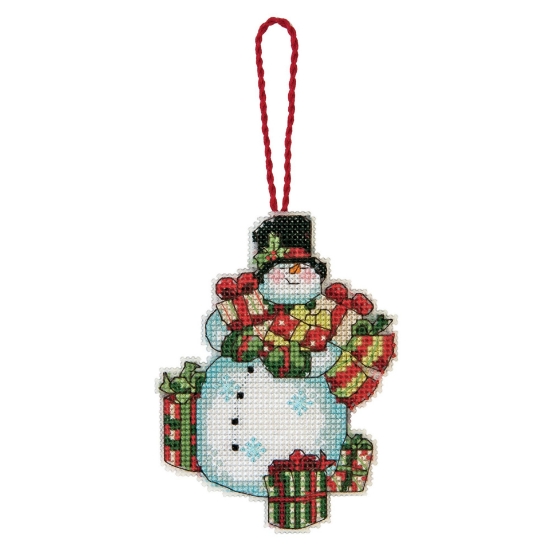Picture of Snowman Ornament Cross Stitch Kit