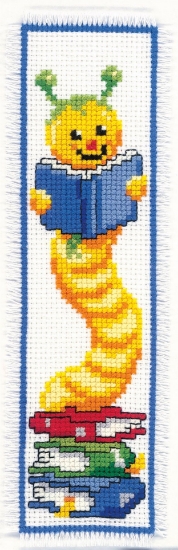 Picture of Bookworm Bookmark Cross Stitch Kit