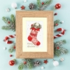 Picture of Cosy Christmas Christmas Card Cross Stitch Kit by Bothy Threads