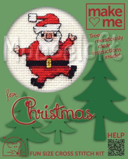 Picture of Mouseloft "Roly-Poly Santa" Make Me for Christmas Cross Stitch Kit
