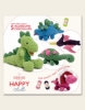 Picture of Roarsome Dinosaurs Crochet Velvety Soft Amigurumi Happy Chenille Book Toys Pattern Book 5