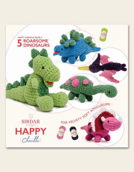 Picture of Roarsome Dinosaurs Crochet Velvety Soft Amigurumi Happy Chenille Book Toys Pattern Book 5