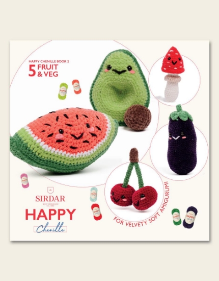 Picture of Fruit and Veg Crochet Velvety Soft Amigurumi Happy Chenille Book Toys Pattern Book 2