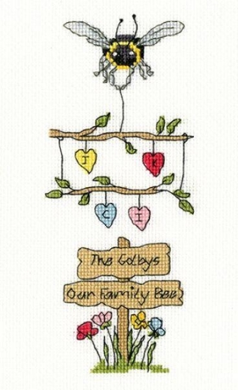 Picture of Our Family Bee Cross Stitch Kit by Bothy Threads