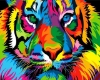 Picture of Tiger Pop Art Printed Cross Stitch Kit by Figured Art