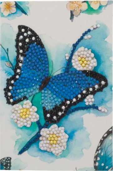 Picture of Blue Butterfly, 10x15cm Crystal Art Card