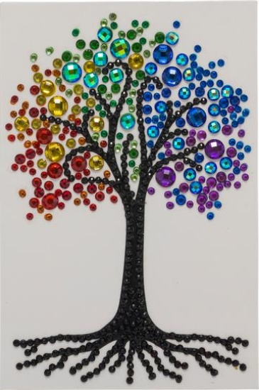 Picture of Rainbow Tree, 10x15cm Crystal Art Card