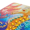 Picture of Golden Seahorse, 18x18cm Crystal Art Card