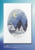 Picture of Twilight Winter Scene - Printed Cross Stitch Christmas Card Kit by Orchidea