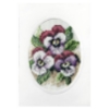 Picture of Pansies - Printed Cross Stitch Card Kit by Orchidea