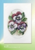 Picture of Pansies - Printed Cross Stitch Card Kit by Orchidea