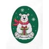Picture of Polar Bear - Cross Stitch Christmas Card Kit by Orchidea