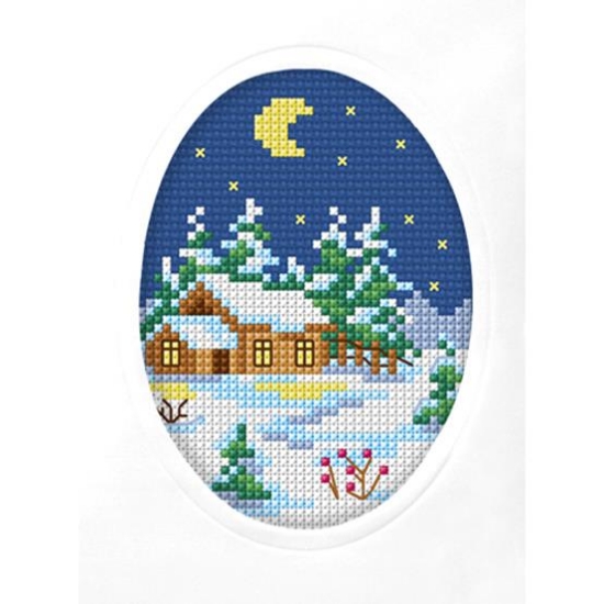 Picture of Village - Cross Stitch Christmas Card Kit by Orchidea