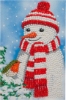 Picture of Cosy Snowman, 10x15cm Crystal Art Card