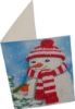 Picture of Cosy Snowman, 10x15cm Crystal Art Card