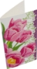 Picture of Pink Tulips, 11x22cm Crystal Art Card