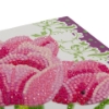 Picture of Pink Tulips, 11x22cm Crystal Art Card