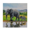 Picture of Elephant Family , 18x18cm Crystal Art Card