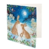 Picture of Midnight Hares , 18x18cm Crystal Art Card