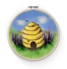 Picture of Beehive in a Hoop Needle Felting Kit