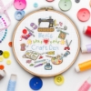 Picture of My Craft Den (Helen Smith) Cross Stitch Kit with Hoop by Bothy Threads