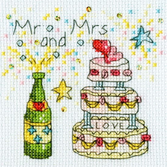 Picture of Cheers Greetings Card (Amanda Loverseed) Cross Stitch Kit by Bothy Threads