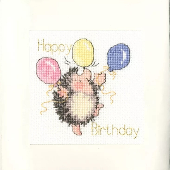 Picture of Birthday Balloons Greetings Card (Margaret Sherry) Cross Stitch Kit by Bothy Threads