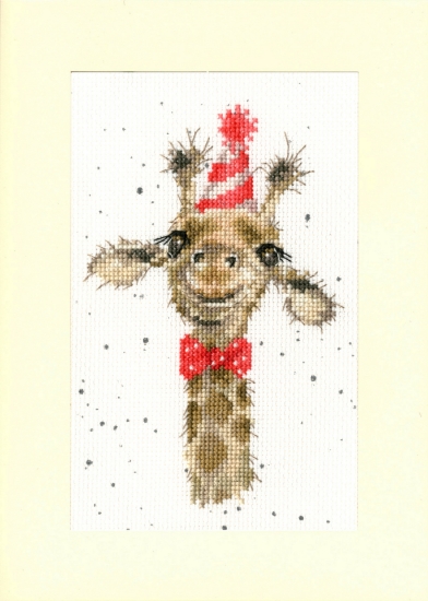 Picture of I'm Just Here For The Cake Greetings Card (Hannah Dale) Cross Stitch Kit by Bothy Threads