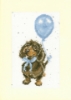 Picture of Welcome Little Sausage Greetings Card (Hannah Dale) Cross Stitch Kit by Bothy Threads