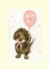 Picture of Welcome Little Sausage Greetings Card (Hannah Dale) Cross Stitch Kit by Bothy Threads