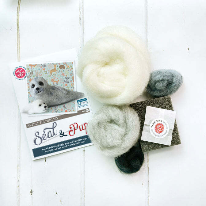 Seal & Pup Needle Felting Kit Stitchtastic